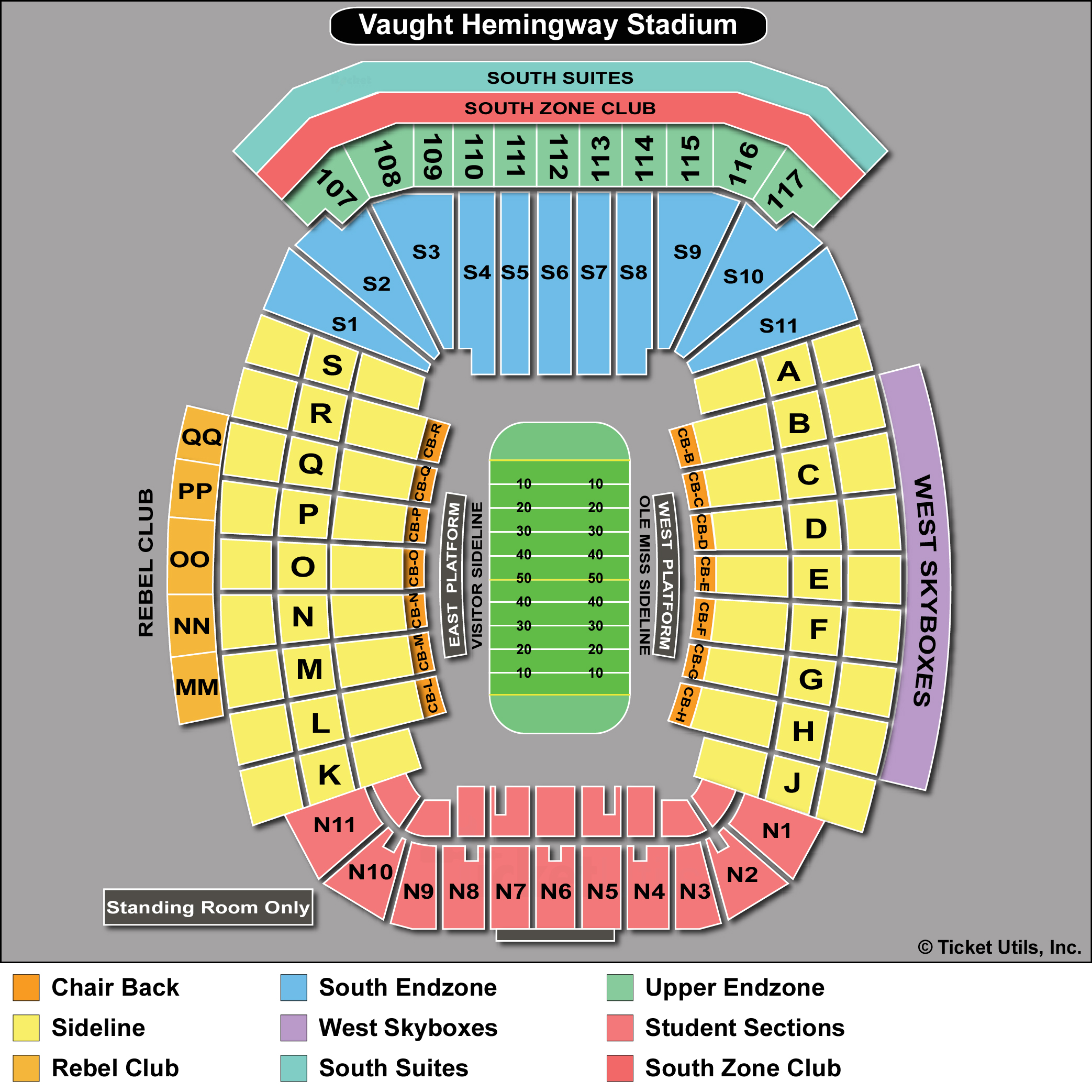 Ole Miss Stadium Seating Chart