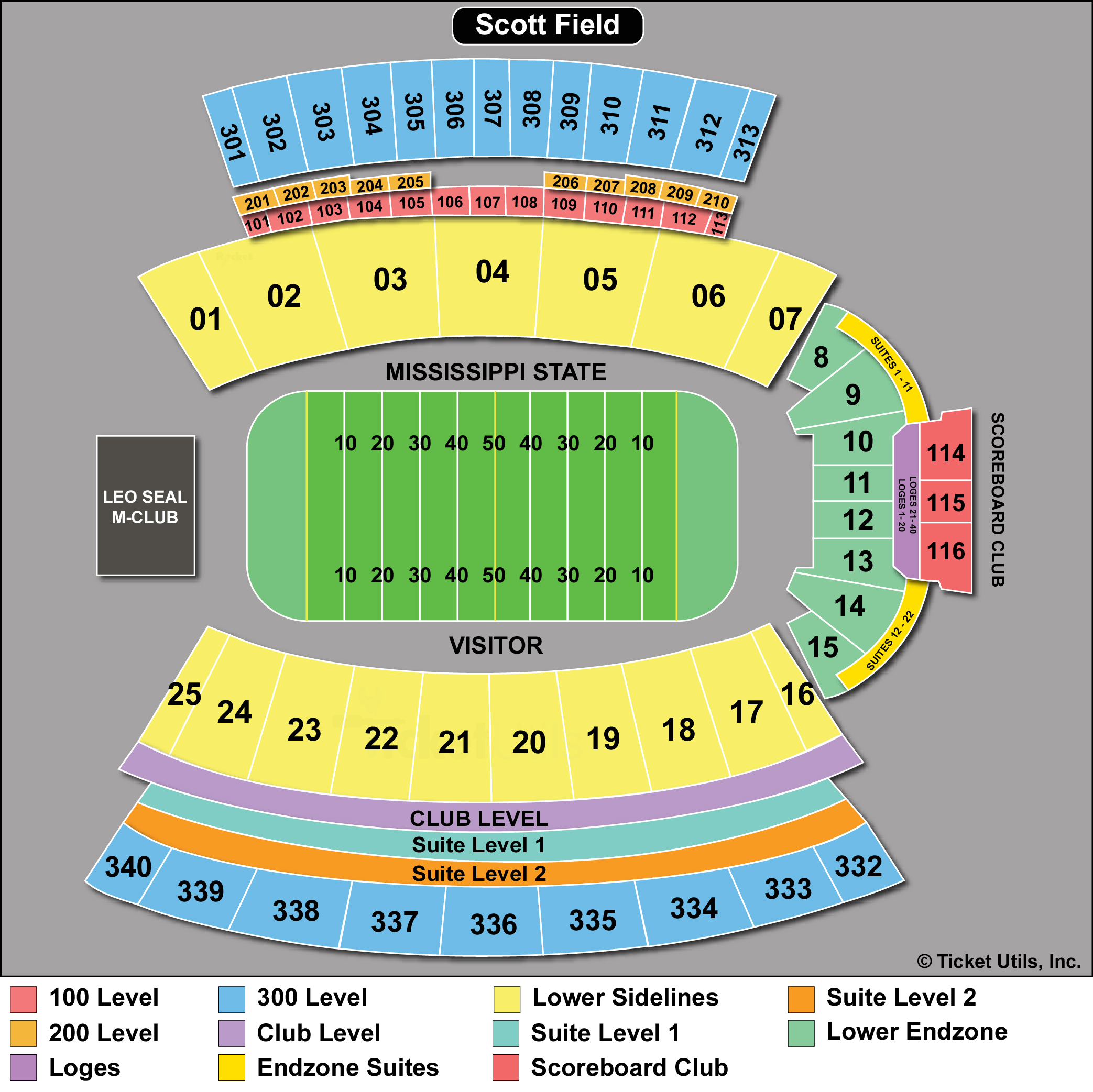 Ua Football Stadium Seating Chart