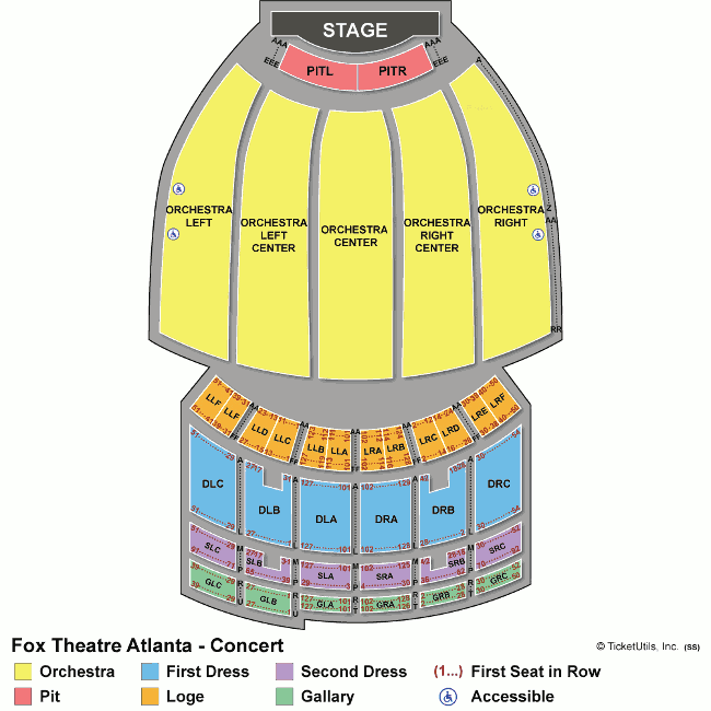 Fox Theatre St Louis Seating Chart By Row