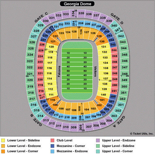 Georgia Dome Interactive Seating Chart