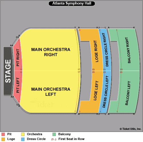 Symphony Hall Seating Chart Atlanta